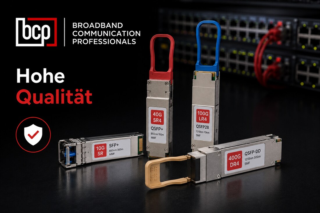 Hohe Qualität – geprüfte Hardware vom 10G- bis zum 400G-Transceiver